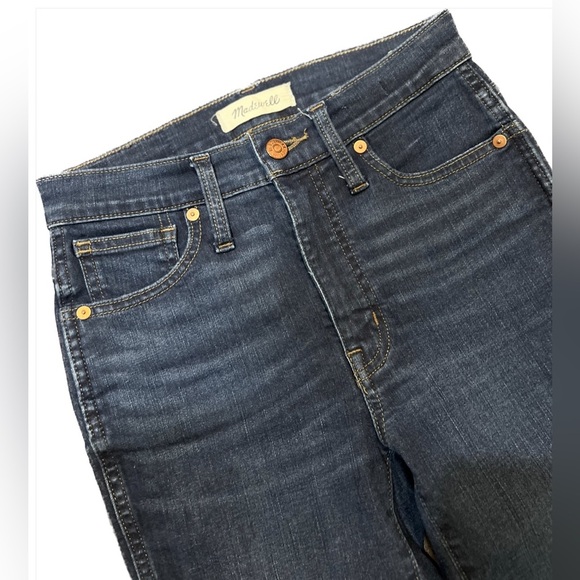 MADEWELL High Rise Skinny Dark Wash Jeans, Size 24P - Picture 2 of 5